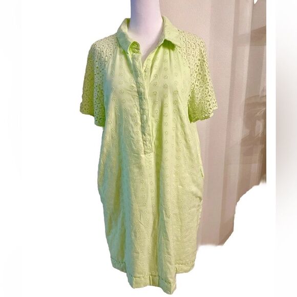 J. Crew Women’s Spring Dress Lemon Color Embroidered Beach Size 10 - Picture 2 of 6